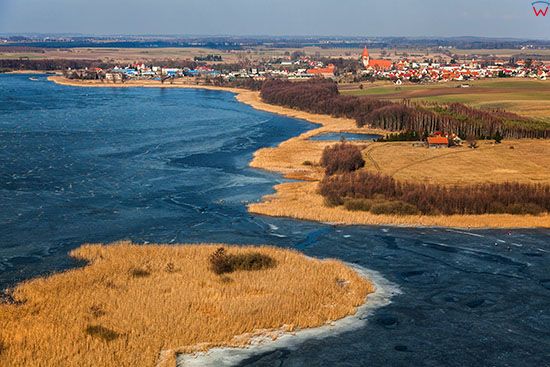 Jezioro Ewingi z panorama na Zalewo. EU, PL, Warm-Maz. Lotnicze.